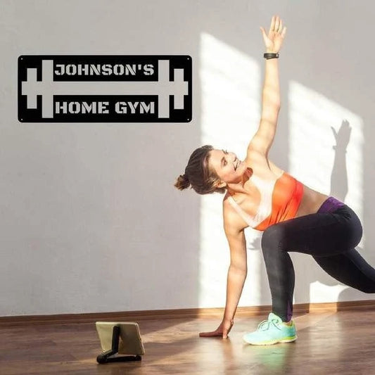 Home Gym Customized Metal Signs Custom Metal Sign Custom Signs Metal Sign - 8 inches - metal sign