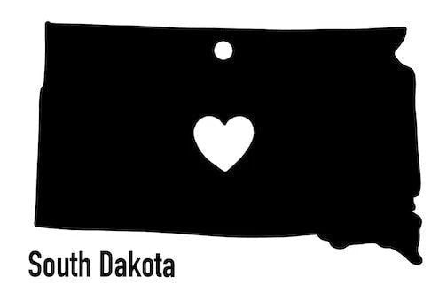 South Dakota State Ornament Cut Metal Sign Wall Decor Metal Sign Metal Art - 8 inches - metal sign
