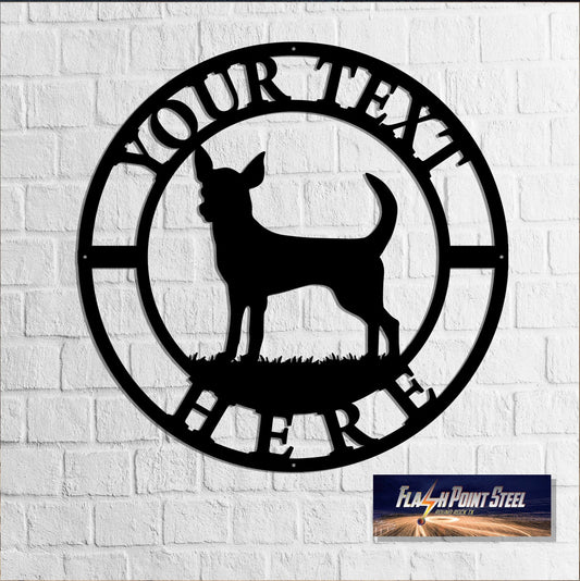 Chihuahua Dog Sign, Metal Sign, Dog House, Dog Sign, Entrance Sign, Art Decor, Metal Art, Personalized - metal sign