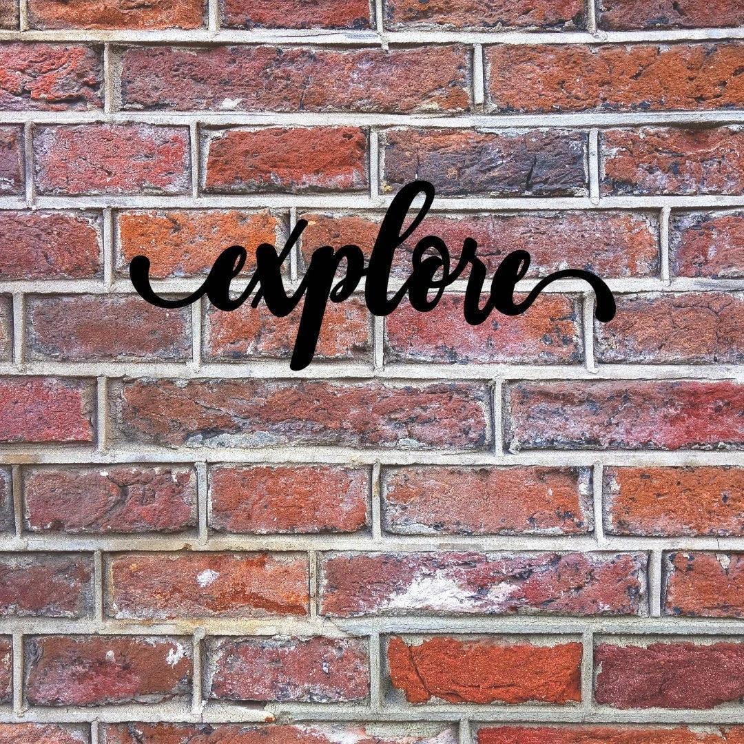 Explore Sign Cut Metal Sign Wall Decor Metal Sign Metal Art