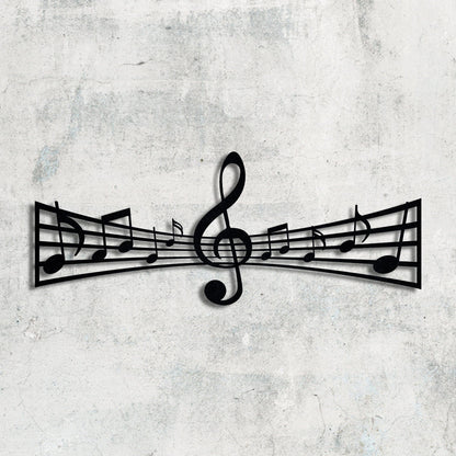 Music Notes Wall Art, Valentine's Day Gift, Metal Wall Decor, Music Time, Music Decor, Living Room Decoration, Wall Hangings, Music Gift Laser Cut Metal Signs Custom Gift Ideas