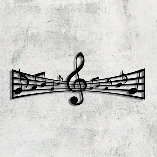 Music Notes Wall Art, Valentine's Day Gift, Metal Wall Decor, Music Time, Music Decor, Living Room Decoration, Wall Hangings, Music Gift Laser Cut Metal Signs Custom Gift Ideas