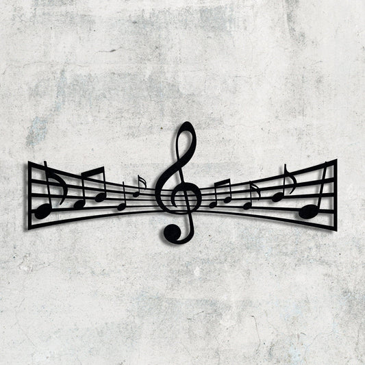 Music Notes Wall Art, Valentine's Day Gift, Metal Wall Decor, Music Time, Music Decor, Living Room - metal sign