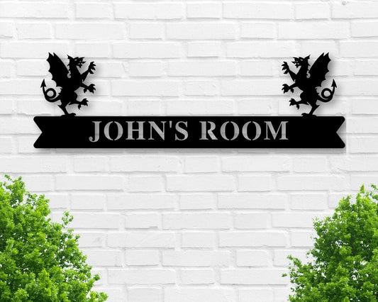 Metal Room Sign Gargoyle Sign Medieval Sign Fantasy Sign Kid's Room Gift For Guys Gift For Girls Metal - metal sign