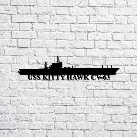 USS Kitty Hawk CV63 aircraft carrier Navy Ship Metal Sign, Memory Wall Metal Sign Gift for Navy Veteran - metal sign