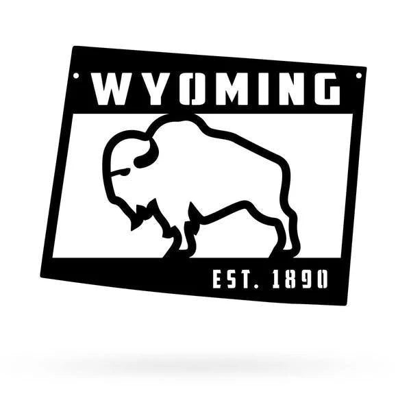 Wyoming State Metal Deeeecor Cut Metal Sign Metal House Sign