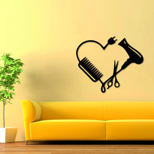 Metal Salon Sign Custom Beauty Salon Sign Metal Hair Salon Sign Custom Business Decor Hair Stylist Gift Scissors Clippers Comb Name - 8 inches - metal sign