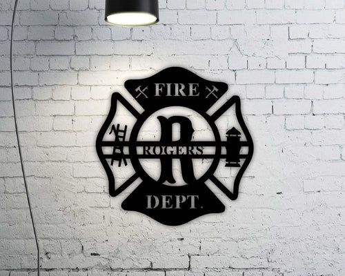 Father's Day Gift For Dad First Fathers Day Gift Custom Metal Sign Fire Department Gift From Wife Gift From Daughter Father