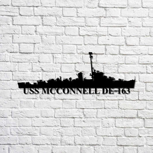 Uss Mcconnell De163 Navy Ship Metal Sign, Memory Wall Metal Sign Gift For Navy Veteran, Navy Ships - metal sign