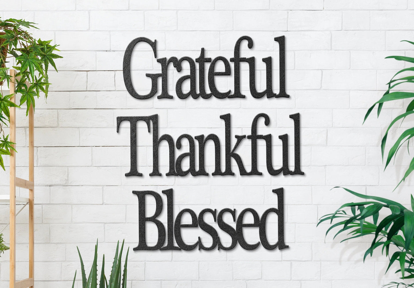 Grateful Thankful Blessed Word Signs Wall Decorations