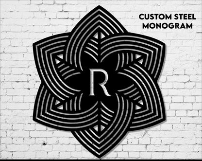 Monogram, Metal Sign, Custom, Personalized Gift, Wedding Gift, Housewarming Gift, Large, Steel, Weatherproof, Metal Letter Laser Cut Metal Signs Custom Gift Ideas