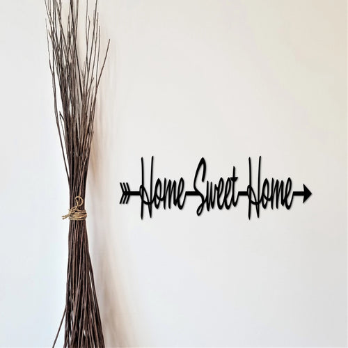 Home Sweet Home Sign Arrow Wall Decor Cutouts With Sayings Metal Word Art Cursive Words Split Arrow Word Arrow