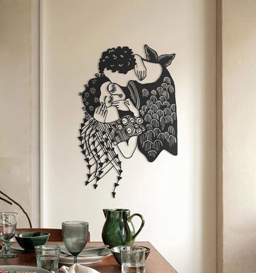 The Kiss Gustav Klimt Wall Art Metal Wall Decor Wall Signs Gustav Klimt Metal Wall Sculpture Der Kuss Wall Hanging