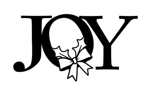 Christmas Joy Metal Sign Black Christmas Decor Joy Christmas Christmas Signs Christmas Wreath Signs - 8 inches - metal sign