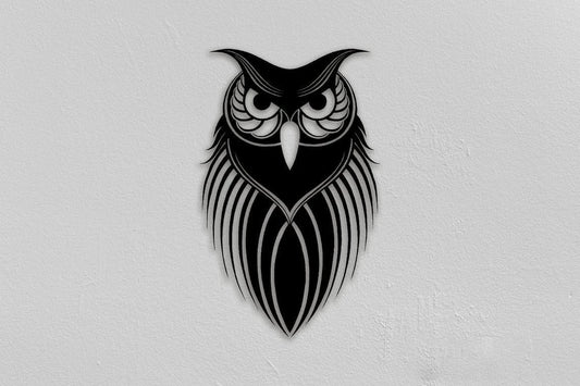 Night Owl Decor Wall Art Cut Metal Sign Laser Cut Metal Signs Custom Gift Ideas - 8 inches - metal sign