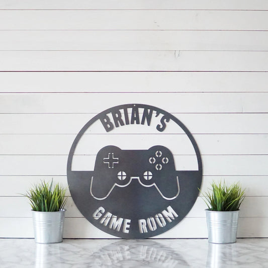 Custom Game Room Sign, Video Game Room Sign, Gamer Sign, Video Game Sign, Metal Sign, Personalized Gift - metal sign