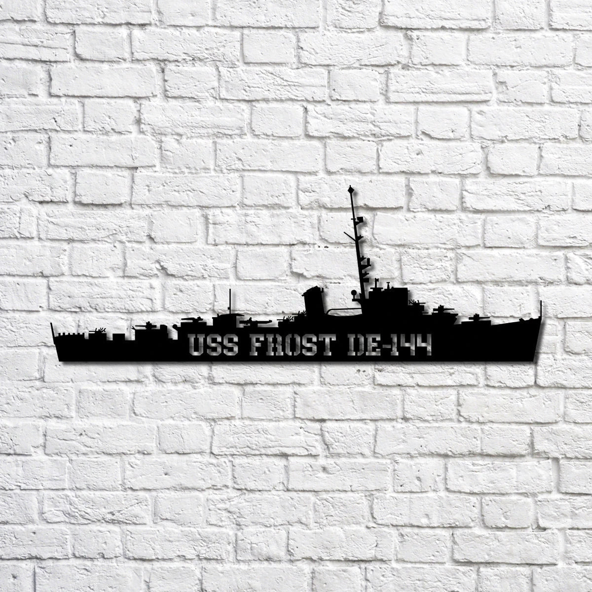 Uss Frost De144 Navy Ship Metal Art, Custom Us Navy Ship Cut Metal Sign, Gift For Navy Veteran, Navy Ships Silhouette Metal Art, Navy Home Decor Laser Cut Metal Signs Custom Gift Ideas