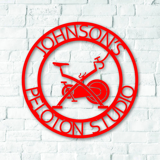 Custom Peloton Metal Sign, Gym Decor, Cycling Accessory Laser Cut Metal Signs Custom Gift Ideas - 8 inches - metal sign