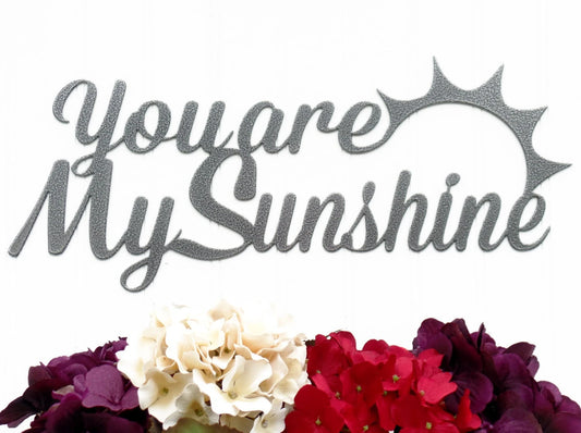 You Are My Sunshine Metal Sign Silver Word Art Quotes Wall Decor Love Quotes