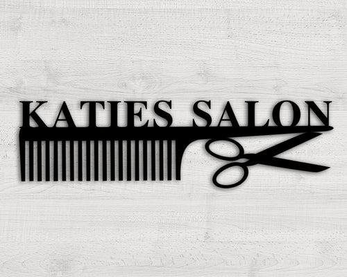 Hair Salon Metal Sign, Custom Salon Sign, Personalized Hair Stylist Sign, Hair Stylist Gift, Salon Decor, Barber Metal Sign, Cosmetologist Laser Cut Metal Signs Custom Gift Ideas