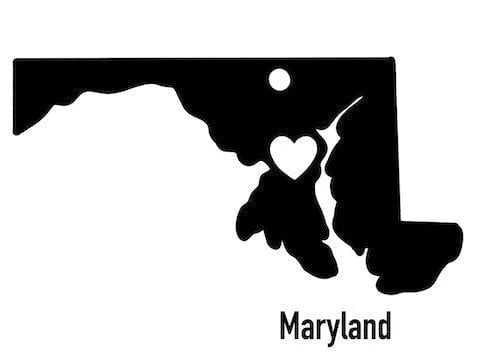 Maryland State Ornament Cut Metal Sign Wall Decor Metal Sign Metal Art