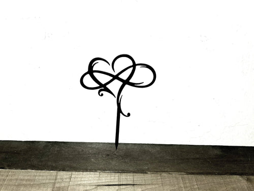 Heart Infinity Cake Topper Wedding Decor Metal Love Infinity Sign Wedding Cake Topper Infinity Decor Anniversary Infinity Art