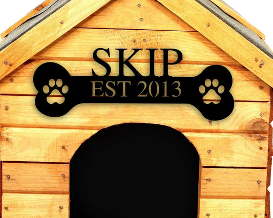 Personalized Pet Name Sign Metal Sign For Dog Personalized Dog Gifts Custom Dog Name Sign Pet Name Sign Personalized Gift For Dog - 8 inches - metal sign