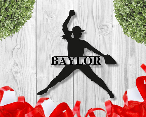 Fast Pitch Softball Lovers Personalized Softball Metal Sign