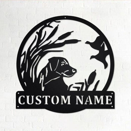 Custom Labrador Dog Hunting Personalized Dog Hunting Name Sign Decoration For RoomDog Hunting Custom Dog Hunting - 8 inches - metal sign
