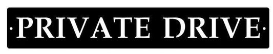 Metal Private Drive Sign In Gorgeous Copper Acid With Baked On Clear Coat Metal House Sign - 8 inches - metal sign