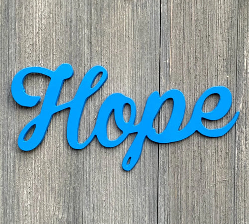 Hope Metal Sign Cutout Cut Metal Sign Wall Metal Art