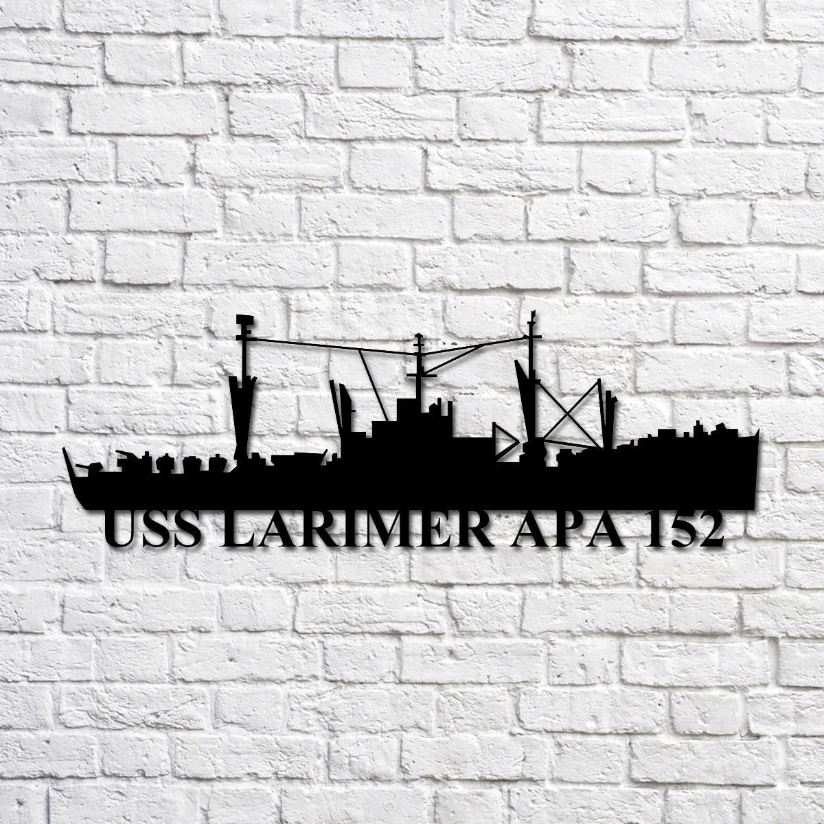 Uss Larimer Apa 152 Navy Ship Metal Art, Custom Us Navy Ship Cut Metal Sign, Gift For Navy Veteran, Navy Ships Silhouette Metal Art, Navy Home Decor Laser Cut Metal Signs Custom Gift Ideas
