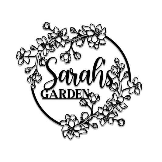 Metal Garden Sign, Custom Outdoor Garden Stake, Home Decor, Art Gift For Her, Metal Laser Cut Metal Signs Custom Gift Ideas - 8 inches - metal sign