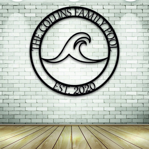 Personalized Family Pool Metal Sign, Custom Metal Pool Sign, Home Pool Sign, Metal Wall Decor, Metal Wall Art, Metal Sign Laser Cut Metal Signs Custom Gift Ideas-2