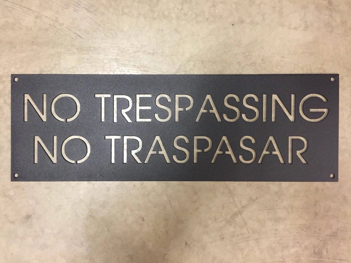 Metal No Trespassing No Trespar Sign Metal House Sign