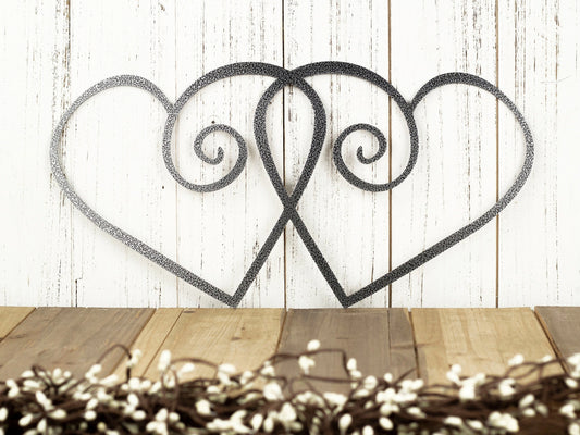 Heart Metal Sign Valentines Hearts Metal Art Wall Decor Wall Hanging Love Valentines Day Decor Metal Sign - 8 inches - metal sign
