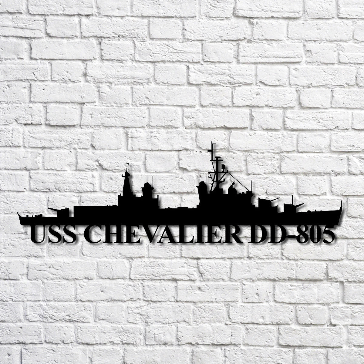 Uss Chevalier Dd805 Navy Ship Metal Art, Custom Us Navy Ship Cut Metal Sign, Gift For Navy Veteran, Navy Ships Silhouette Metal Art, Navy Home Decor Laser Cut Metal Signs Custom Gift Ideas