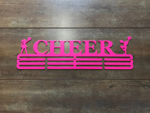 Cheer Medal Hanger Holder Display Rack 3 Rung Cut Metal Sign