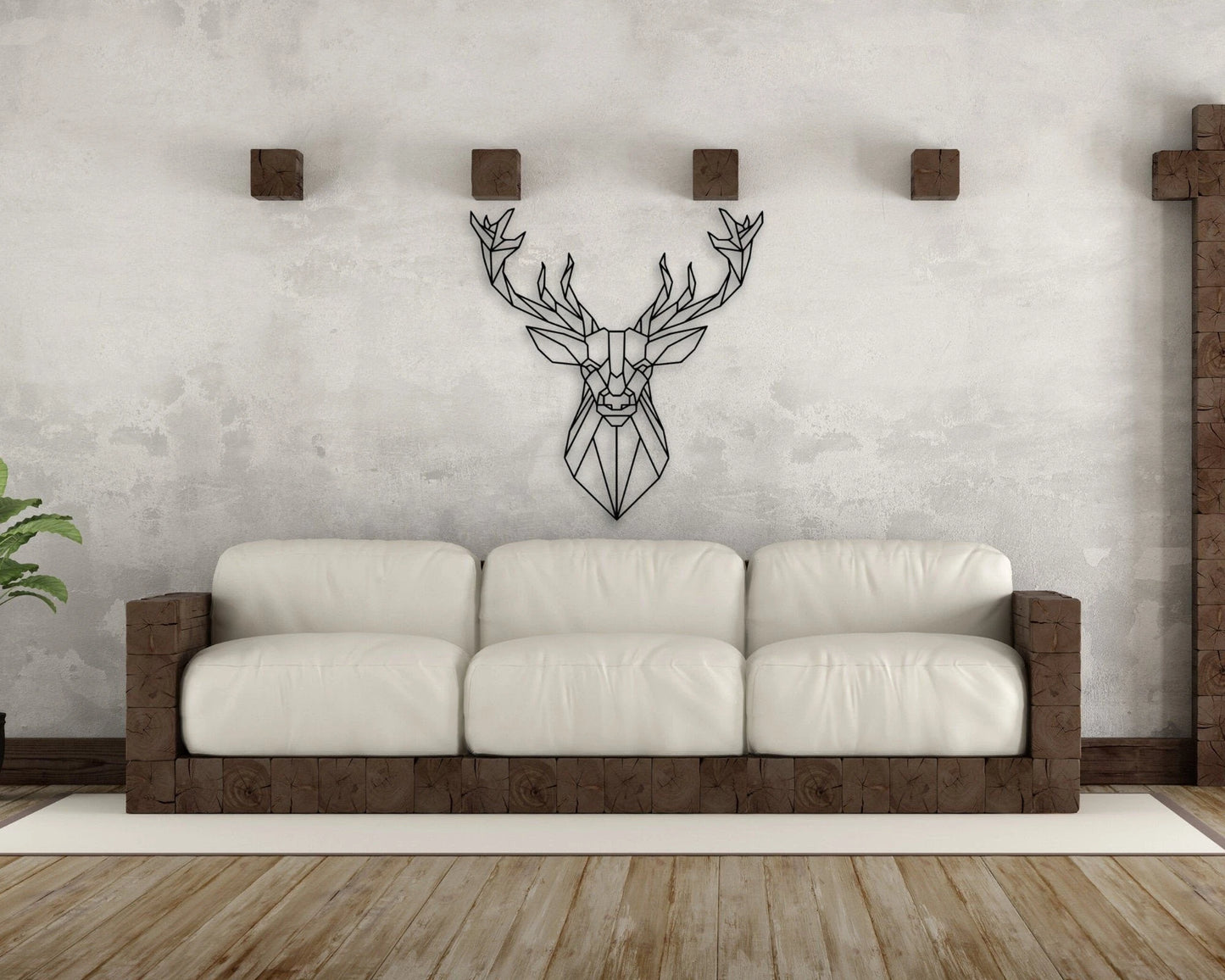Geometric Deer Headdeer Metal Animal Wall Decor Animal Mask Fireplace Decor Metal Wall Decor Unique Gift