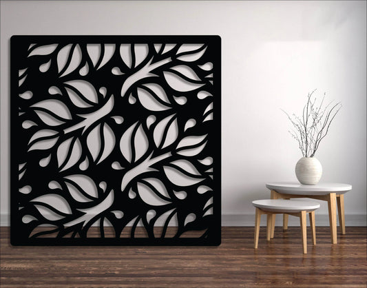 Metal Decorative Panel Fence Privacy Screen Leaf Outdoor Or Indoor Dp8 - 8 inches - metal sign
