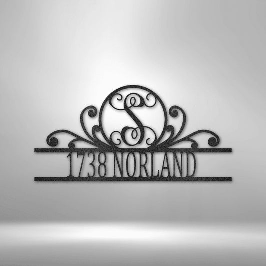 Personalized Scroll Family Name Steel Art Wall Decor Metal Name Sign Laser Cut Metal Signs Custom Gift Ideas - 8 inches - metal sign