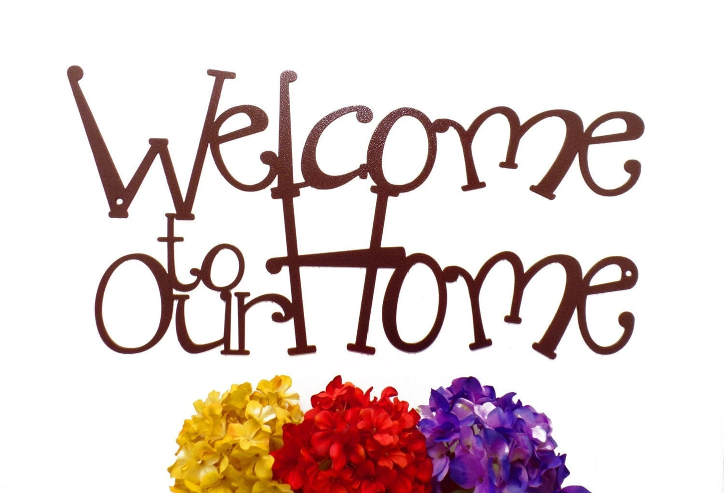 Welcome To Our Home Metal Sign Copper Outdoor Sign House Sign Door Sign Sign Signage