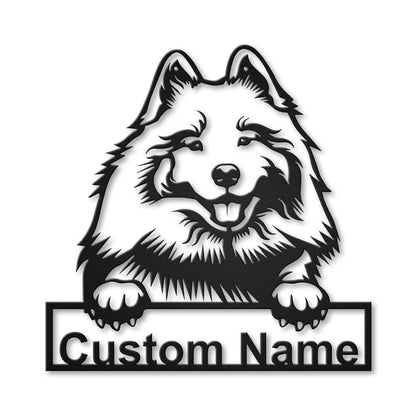 Personalized Keeshond Dog Metal Sign Art, Custom Keeshond Dog Metal Sign, Birthday Gift, Animal Funny, Father's Day Gift, Laser Cut Metal Signs Custom Gift Ideas