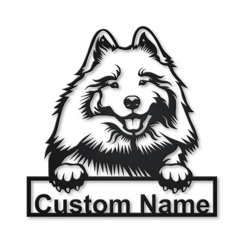 Personalized Keeshond Dog Metal Sign Art, Custom Keeshond Dog Metal Sign, Birthday Gift, Animal Funny, Father's Day Gift, Laser Cut Metal Signs Custom Gift Ideas