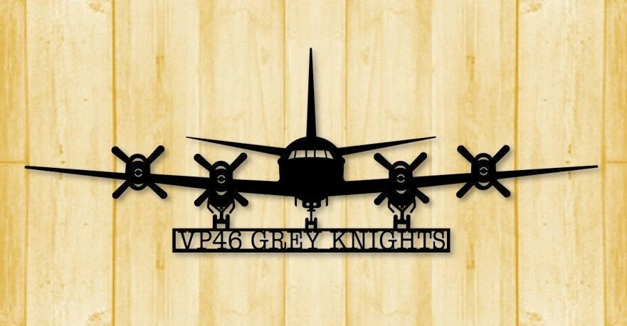 P3 Vp46 Grey Knights P3 Orion Naval Aircraft Metal Sign Cut Metal Sign Wall Decor