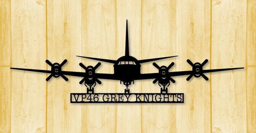 P3 Vp46 Grey Knights P3 Orion Naval Aircraft Metal Sign Cut Metal Sign Wall Decor