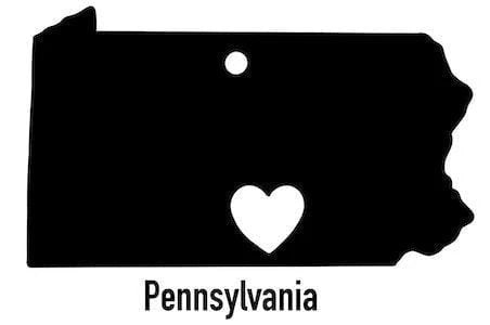 Pennsylvania State Ornament Cut Metal Sign Wall Decor Metal Sign Metal Art