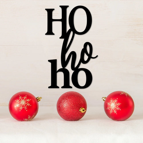 Ho Ho Ho Metal Sign Christmas Decor Metal Rustic Holiday Decor Christmas Sign Metal Door Hanger Santa Sign Winter Decor