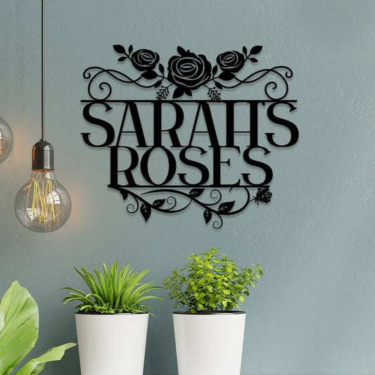 Personalized Metal Garden Sign, Home Decor, Wedding, Anniversary Art Gift For Her, Gardening Lovers - wedding detail