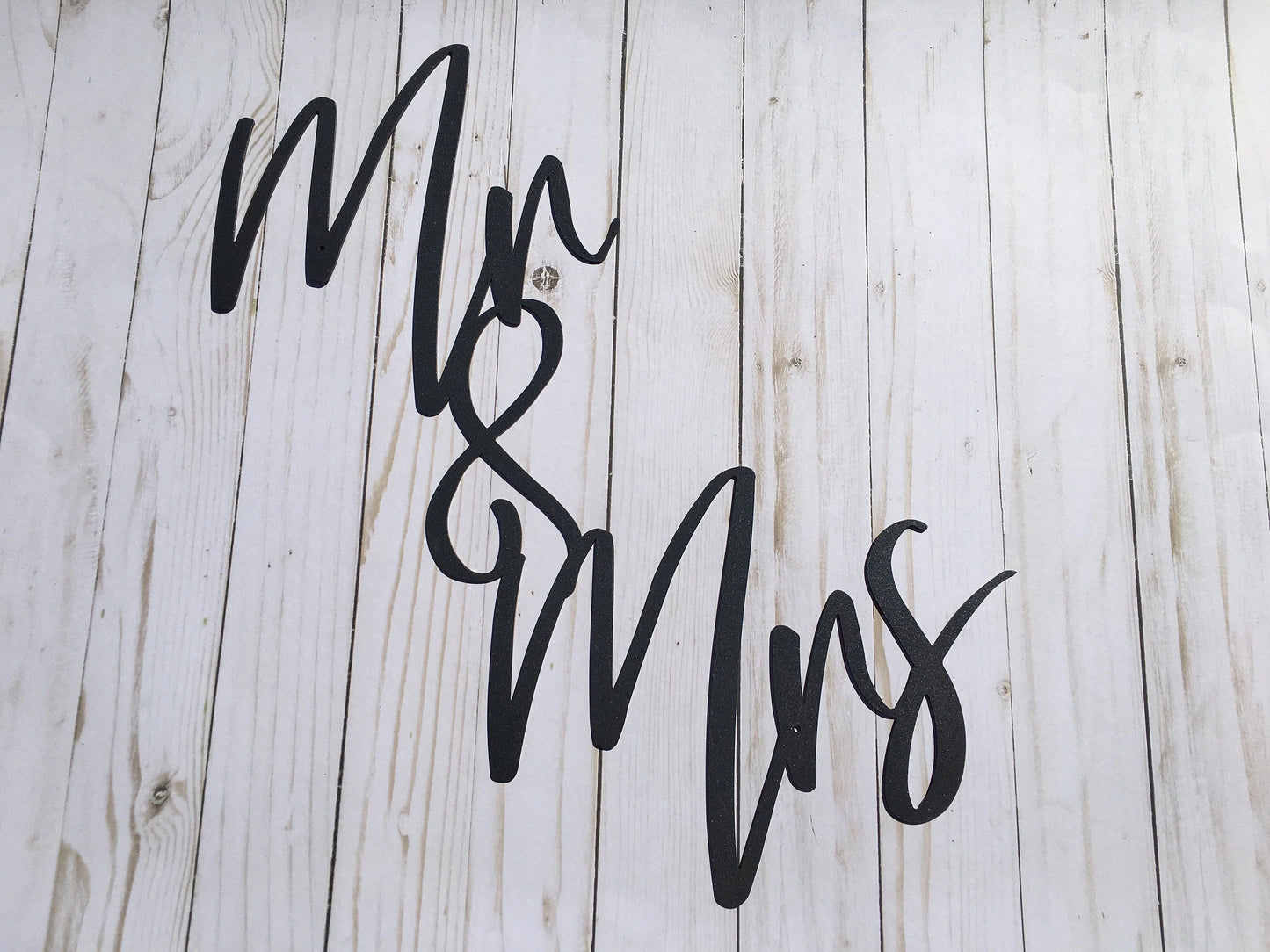 Mr. And Mrs. Welded Metal Sign Housewarming Gift Metal Words Wedding Sign